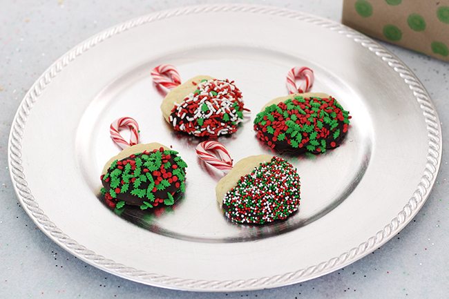 Easy Ornament Cookies with the most amazing melted dipping chocolate shortcut!