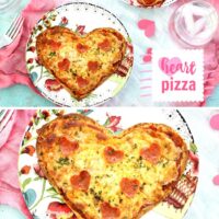 Make your sweetie smile with this super easy heart shaped pizza flatbread with the cutest heart shaped pepperoni.