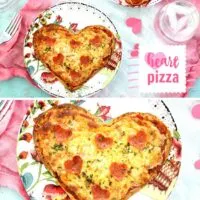 Make your sweetie smile with this super easy heart shaped pizza flatbread with the cutest heart shaped pepperoni.