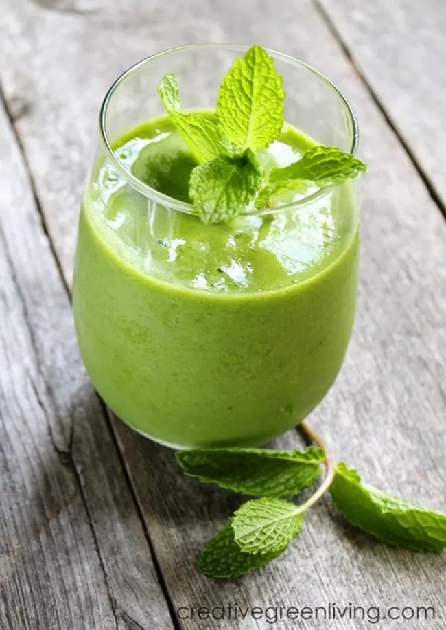 limy minty charm green smoothie creatiuvegreenliving