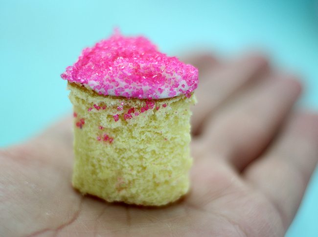 Mini Cake Hearts! Yes. These are way easier than you think. It comes together with a cookie cutter and store bought pound cake. Just my style.