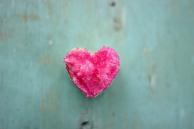 Mini Cake Hearts! Yes. These are way easier than you think. It comes together with a cookie cutter and store bought pound cake. Just my style.