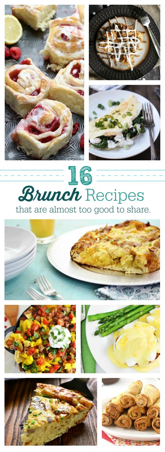 Brunch. You are the best. These recipes are exactly what's needed in life. Mother's day brunch, Easter brunch or brunch just because. These are so good you may not want to share... but you might just because you're sweet. 
