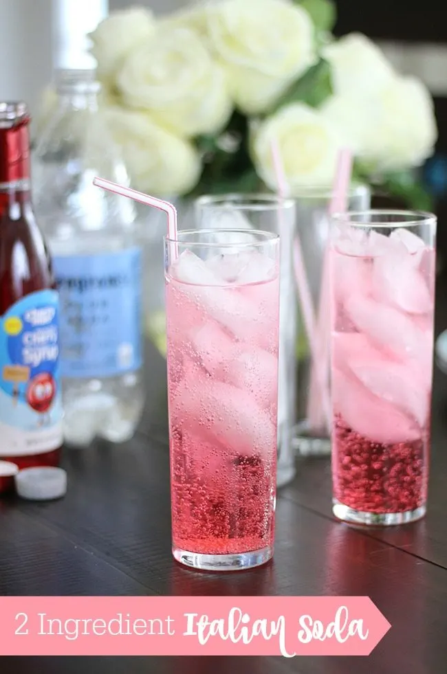 Something new? You have to try this quick & easy Italian Soda. Just two ingredients until yum time.