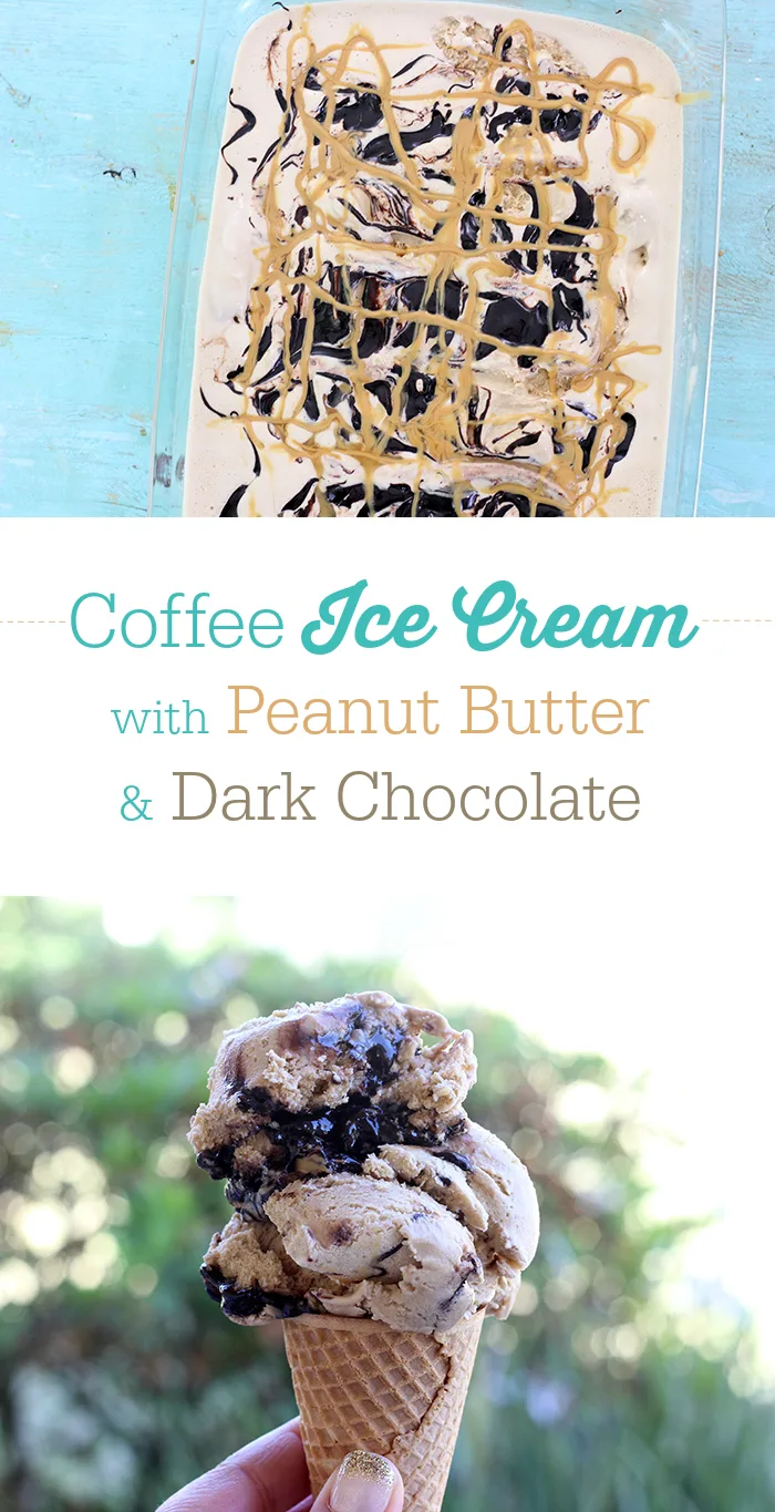 The ice cream flavor that the world has been missing. Coffee with peanut butter and dark chocolate. Drool. Ice cream recipe.