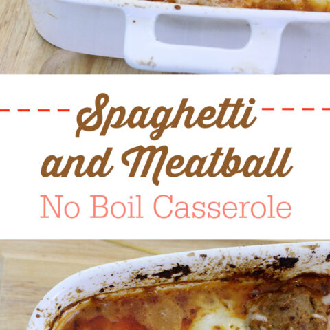 Get dinner in the oven fast with this comfort food. Spaghetti and Meatball casserole. As delish as it is simple!