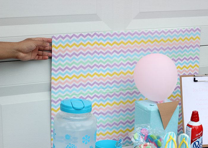 Cutest sweet ice cream party set up ideas. Get simple Dollar Store Budget Friendly Ideas to Make Your Party Pop. DIY Party. The tissue paper back drop is genius. 