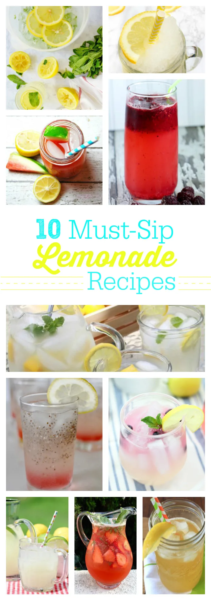 Refresh yo self this summer with these 10 tasty Lemonade recipes. From sparkling lemonade to fresh berry & herbs. Yum.