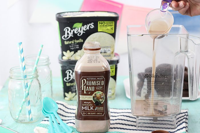 Chocolate Covered Donut Milkshake. Yes please! This is going to be a crowd-pleaser this summer.