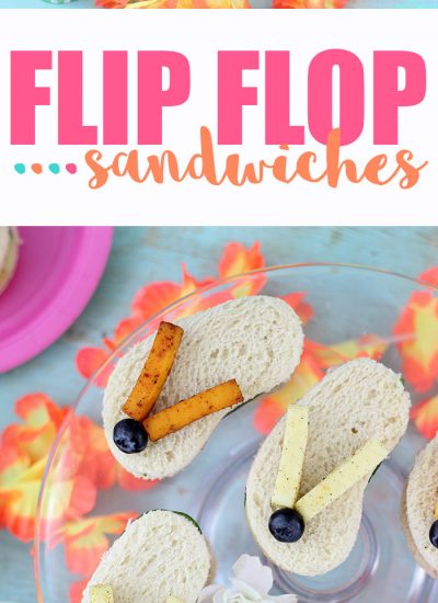 Flip Flop Sandwiches. So cute, great for summertime parties and beach parties. These are made with Sargento Cheese Snacks, Blueberries, Cucumbers and Strawberry Cream Cheese. Adorable!