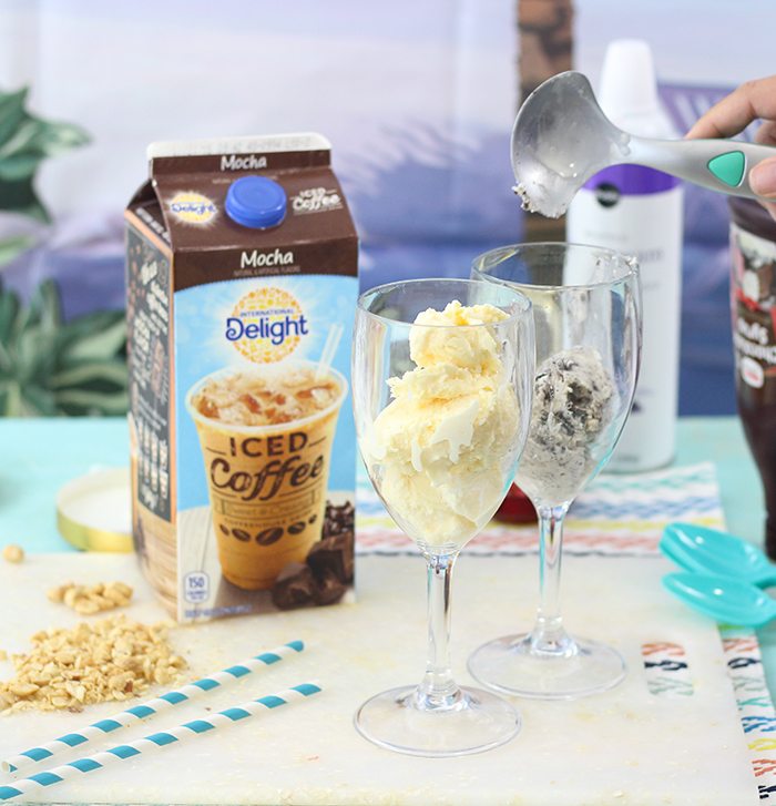 Hot Fudge Sundae Iced Coffee Floats. Oh my heaven in a cup! Perfect treat, you can just make one cup at a time. Yes, please.