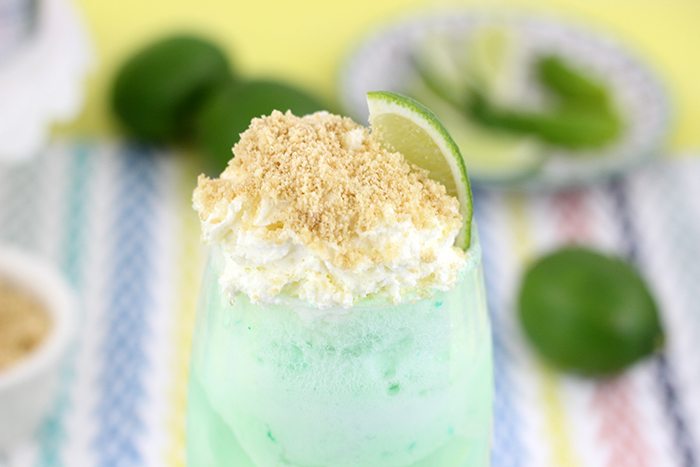 Lime Sherbet Float, perfect for a quick and refreshing treat for summer. 