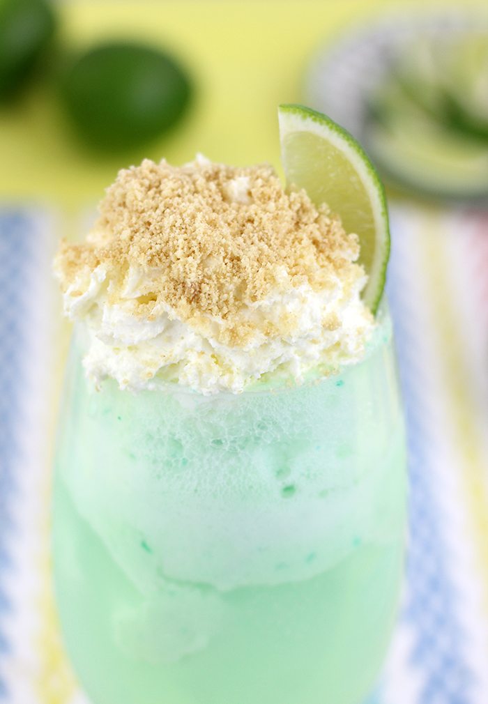 Lime Sherbet Float, perfect for a quick and refreshing treat for summer. 