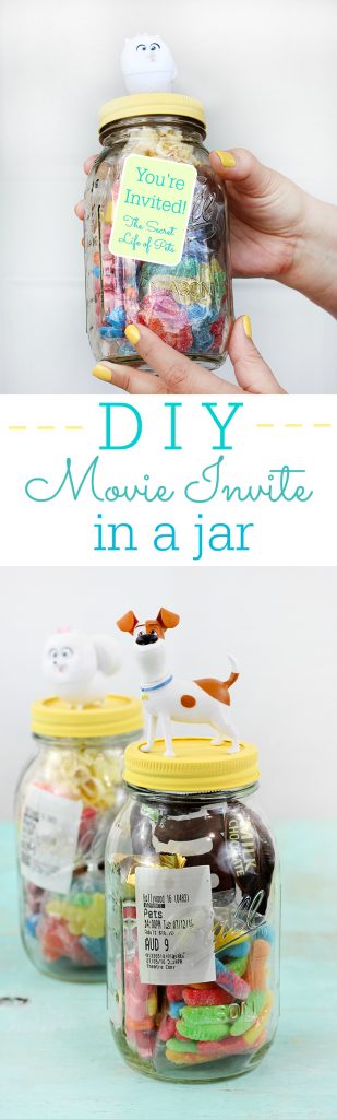 DIY Movie Invite in a Jar