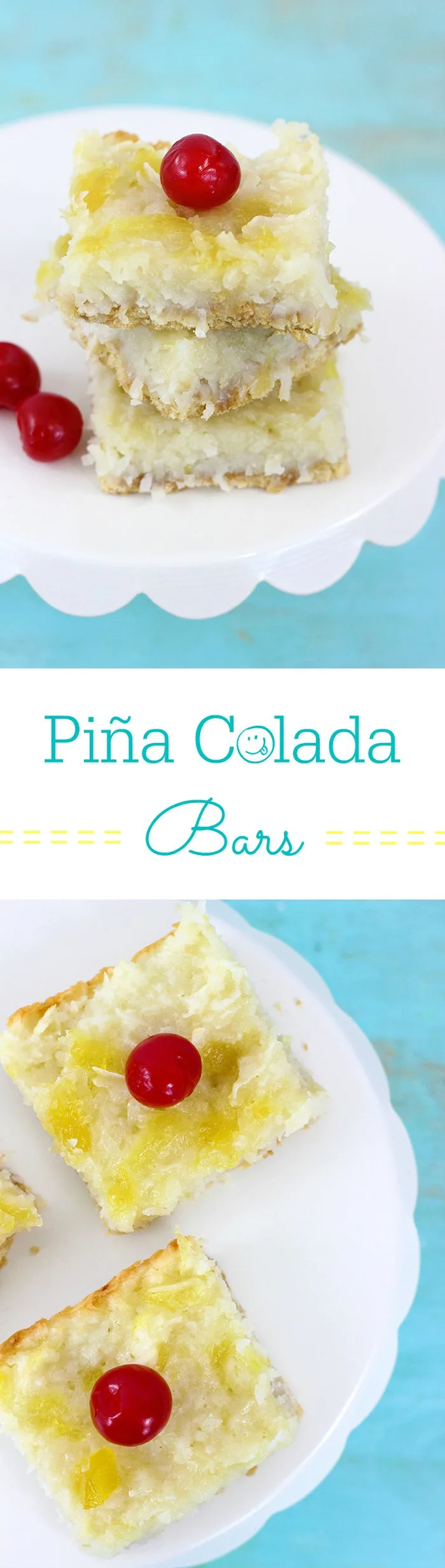 Piña Colada Bars Recipe. Coconut and Pineapple come together in the most amazing way in this super easy bar recipe. Get in my belly!