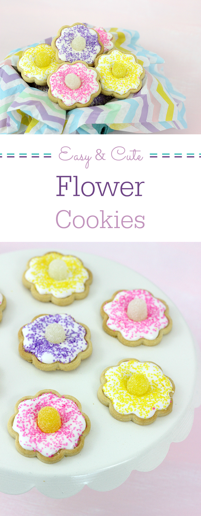 Easy & Cute Flower Cookies with only 4 Ingredients using $1 store cookies!