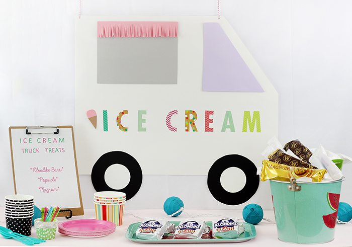 DIY Ice  Cream  Truck Party  Sign Cutefetti