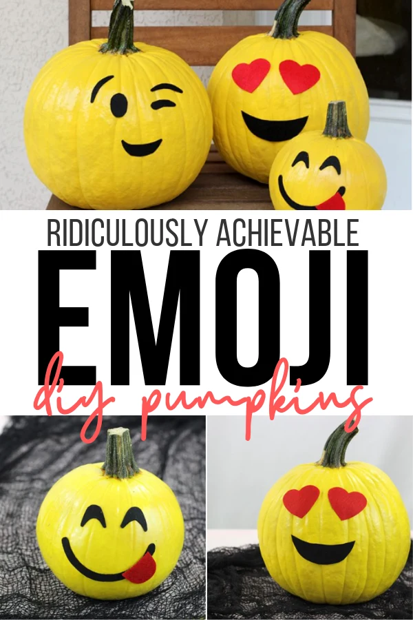 Ridiculously achievable emoji pumpkins that are no carve for Halloween.