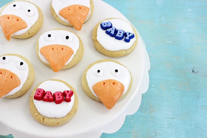 Stork Cookies. So cute! Perfect for celebrating the upcoming STORKS movie or for baby shower treats.