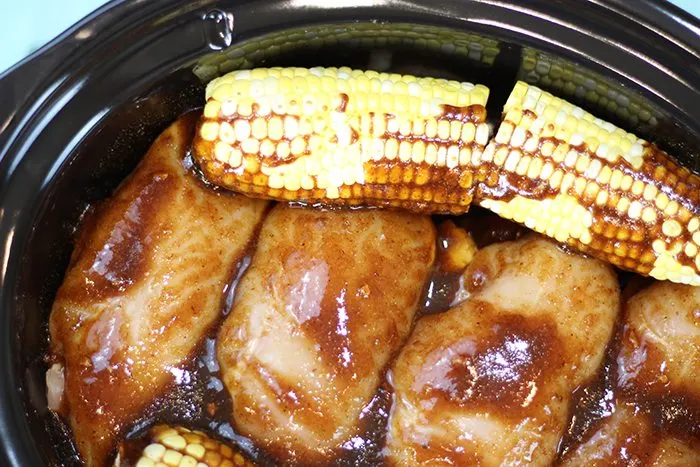 Crock-Pot® Sweet & Spicy BBQ Chicken Dinner. Toss all of your ingredients into your pot and dinner is ready in 5 hours!