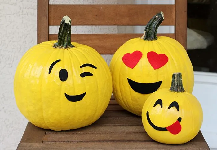 cute painted pumpkin faces