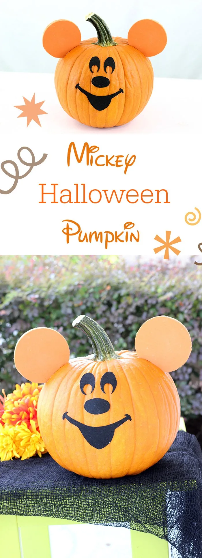 Disney Jack-o-Lantern: Mickey Mouse Paper Pumpkin Craft