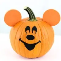 Mickey Halloween Pumpkin. Super easy DIY comes together so easily for Mickey Mouse and Disney fans.