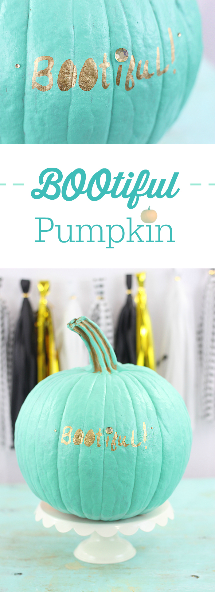 Bootiful Pumpkin DIY to make someone smile. Easy way to spread love this Halloween.