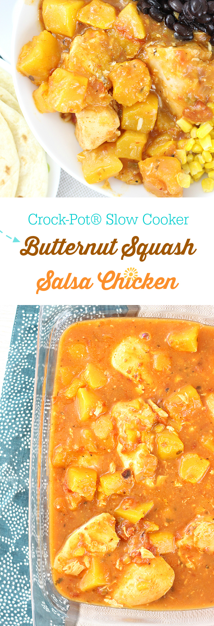 Crock-Pot® Slow Cooker Butternut Squash Salsa Chicken