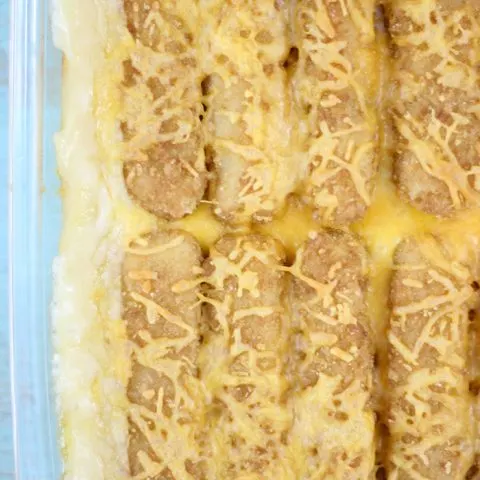 Fish Stick Casserole that's so easy and unusually delicious. Perfect comfort dinner.