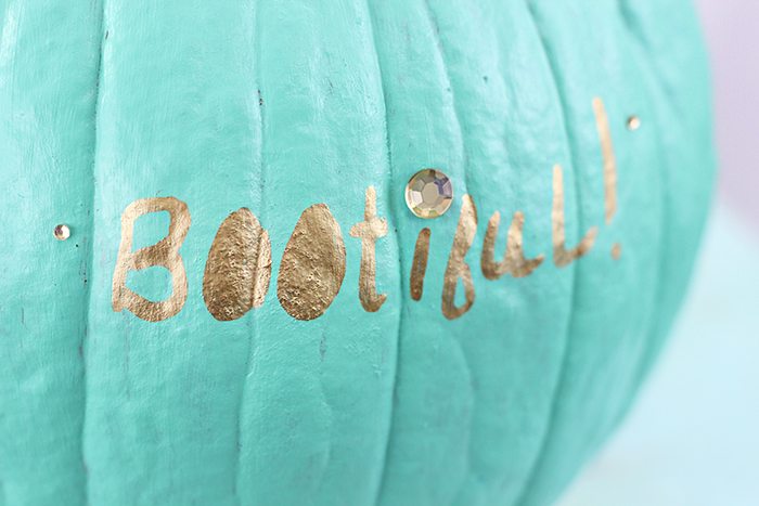 Bootiful Pumpkin DIY to make someone smile. Easy way to spread love this Halloween.