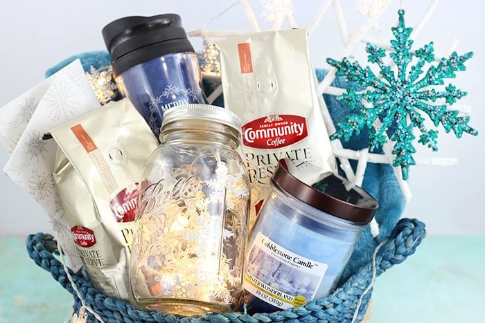 Let it snow gift basket ideas that are perfect for the holidays.