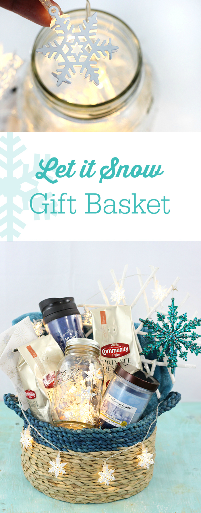 Пусть идет снег идеи подарочных корзин, которые идеально подходят для праздников.
