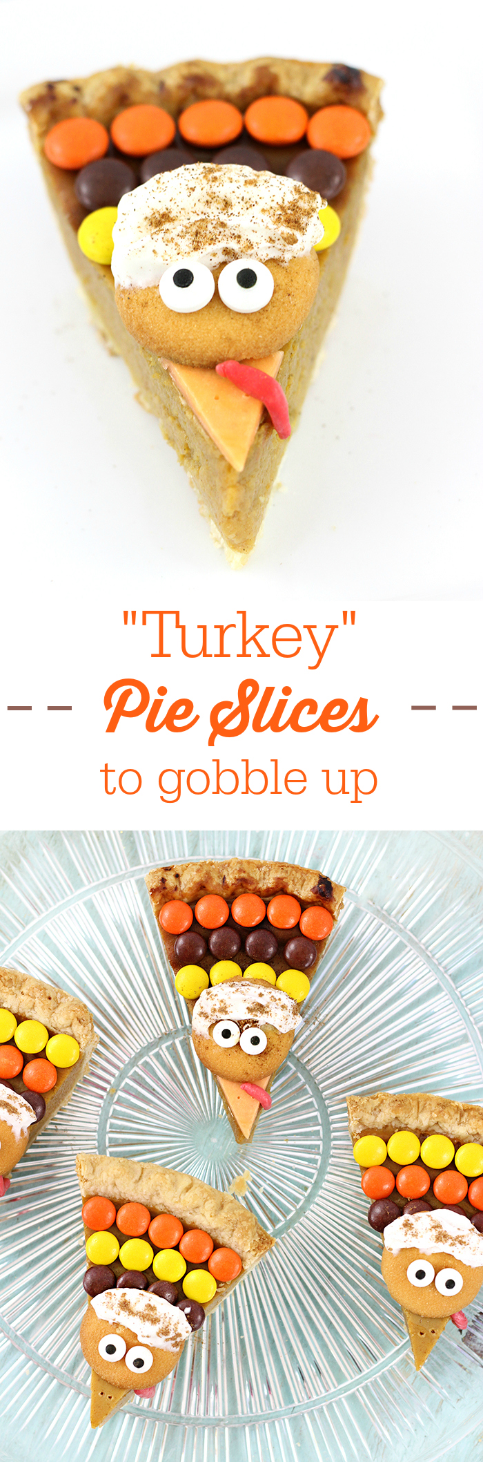 Cute Turkey Pie Slices to Gobble Up with an Amazing Hot Chocolate Ice Cream to sip up.