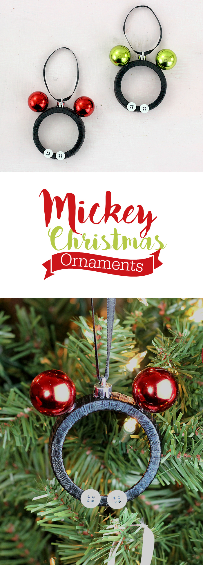 Mickey and Minnie DIY Christmas Ornaments. Make them with Mason Jar Lids. So stinking cute!