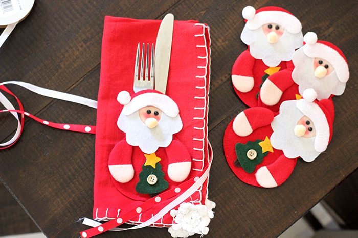 Santa Tablescape. Santa will be coming for milk & cookies, transform your dining room for under $25 with this set. ? 