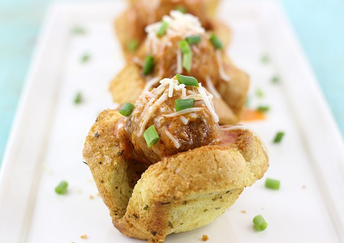 Click the image now to get this Buffalo Blue Cheese Meatball Cups Made in the Slow Cooker now.