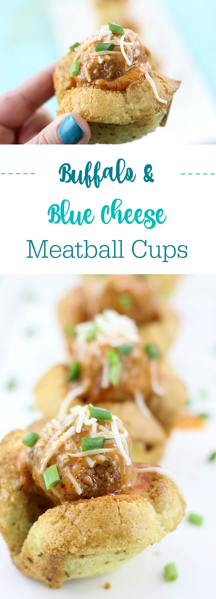 Buffalo Blue Cheese Meatball Cups | Cutefetti