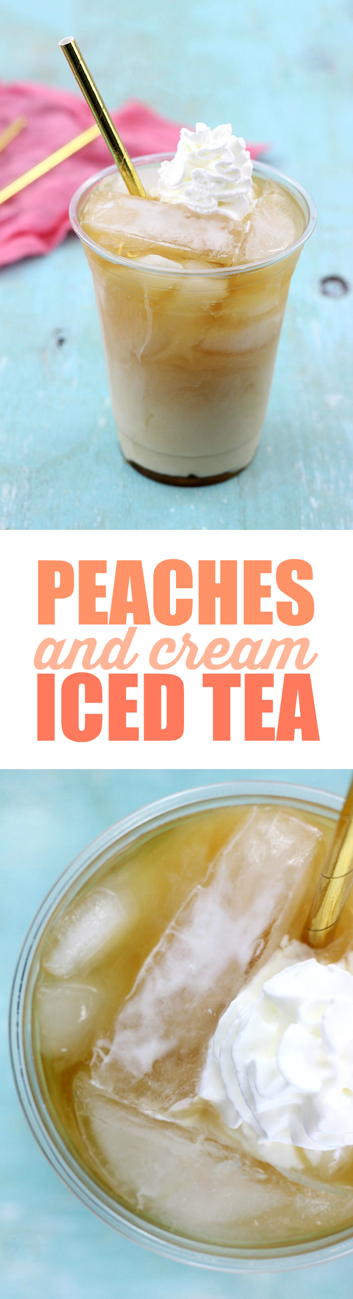 quick fix peaches and cream iced tea for one
