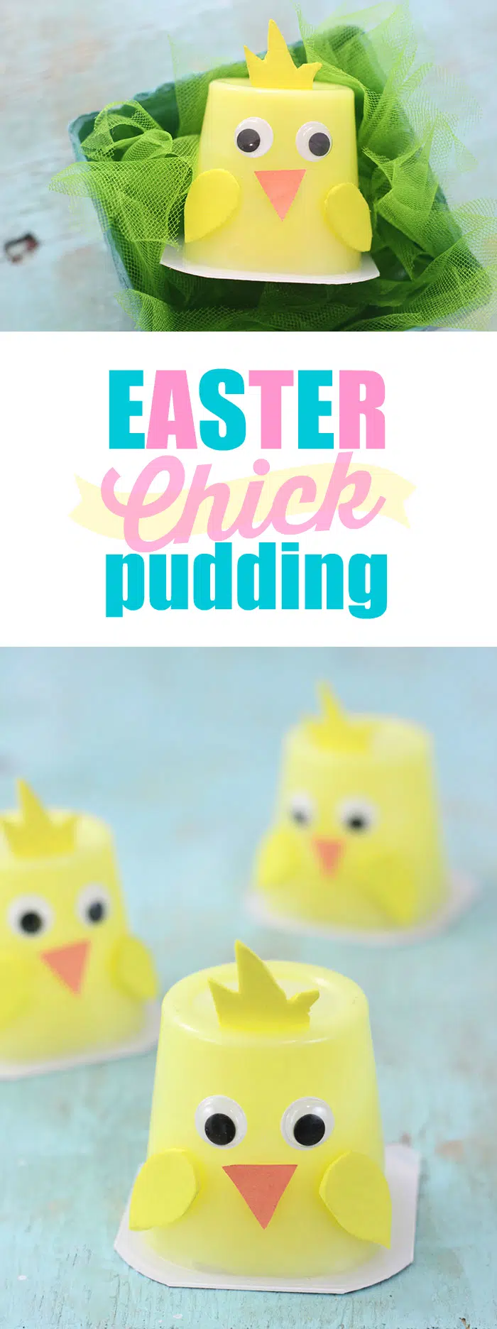 Easter Chick Pudding Cups