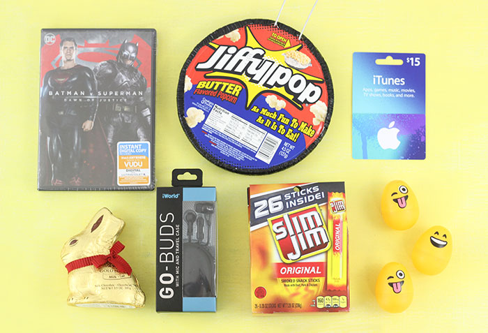 DIY Easter Basket For Men. Use Slim Jim packages and cardboard to make your own basket.