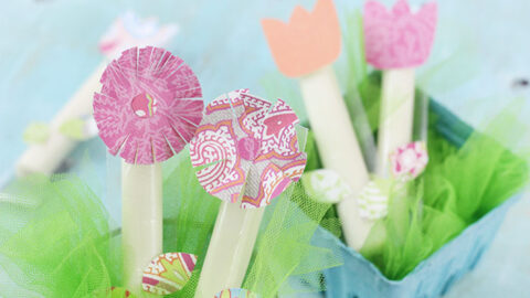 Spring Snack: String Cheese Flowers