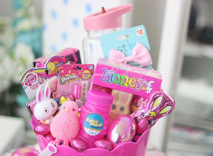 Color Themed Easter Basket Fillers. Pink, Blue, Yellow Orange for the perfect baskets.