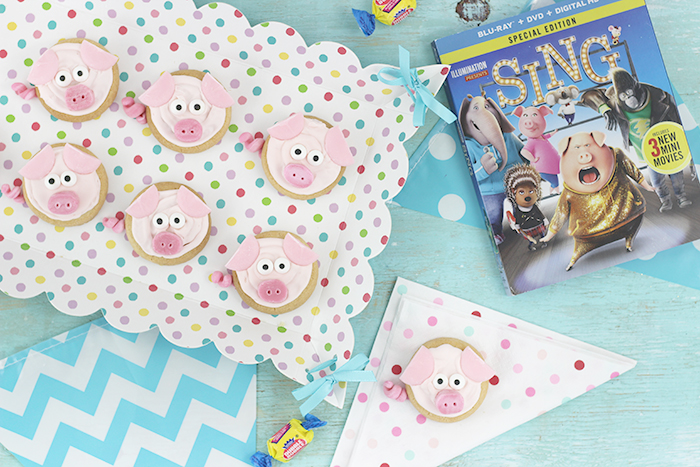 Pig Cookies for Parties. Perfect for setting the scene for a fun movie night at home. Pick up the SING Special Edition on DVD and Blu-ray in stores now.