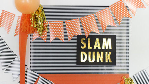 DIY Slam Dunk Basketball Party Sign