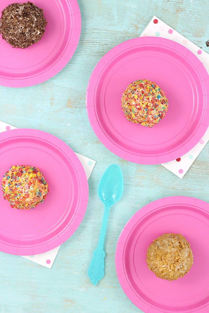 Ice Cream Cereal Treats. Roll your favorite ice cream in crushed cereal for an out of this world easy treat. 