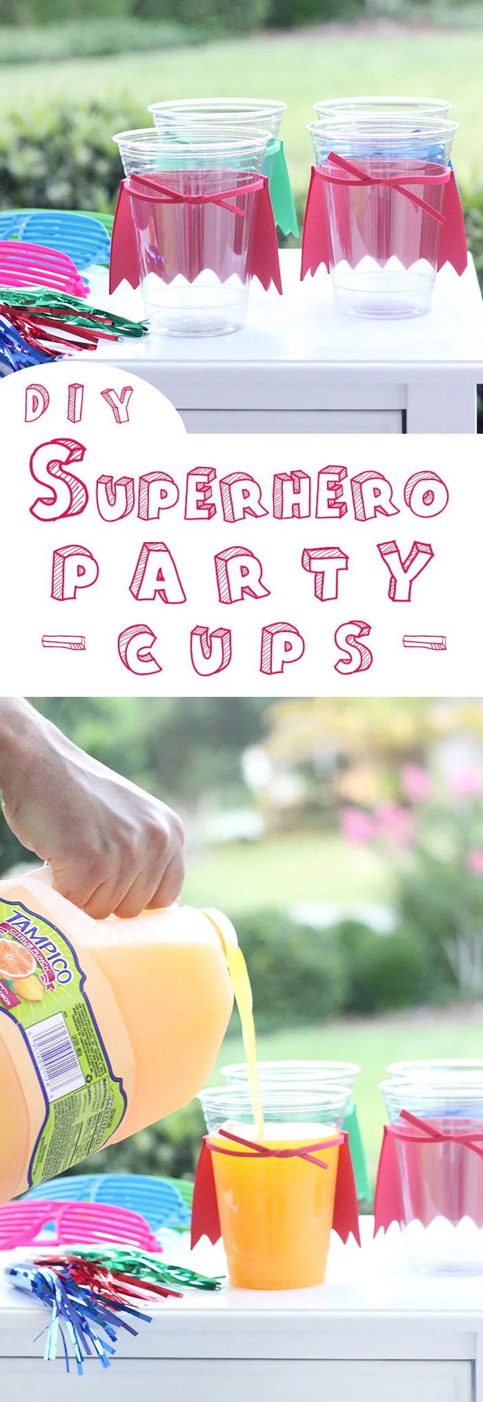 Captain Underpants Movie Party Ideas. DIY Superhero Cups, Hypno Cookies. DIY with Tampico.