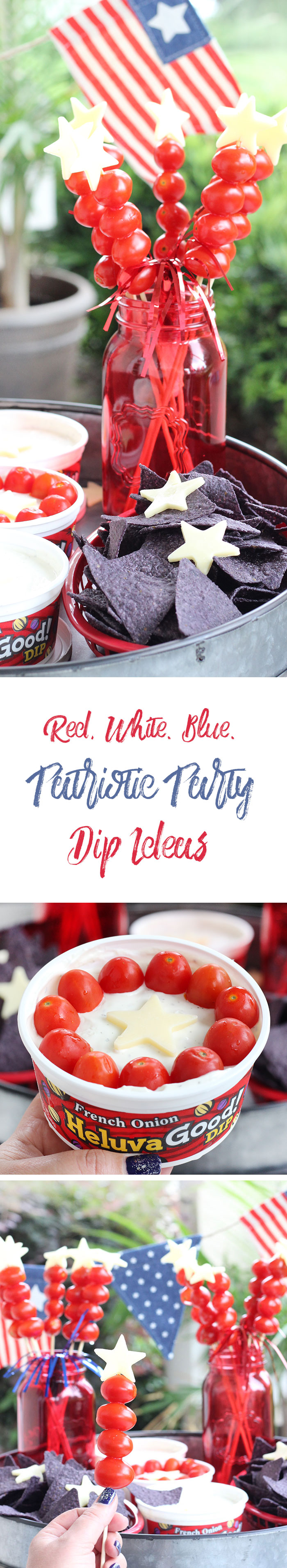 Red, White and Blue Patriotic Dip Ideas. Easy and wonderful ways to amp up your 4th of July party.