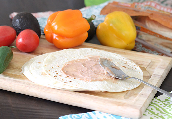 Open Faced Veggie Quesadillas. Awesome Family Serving Ideas to load up on veggies.