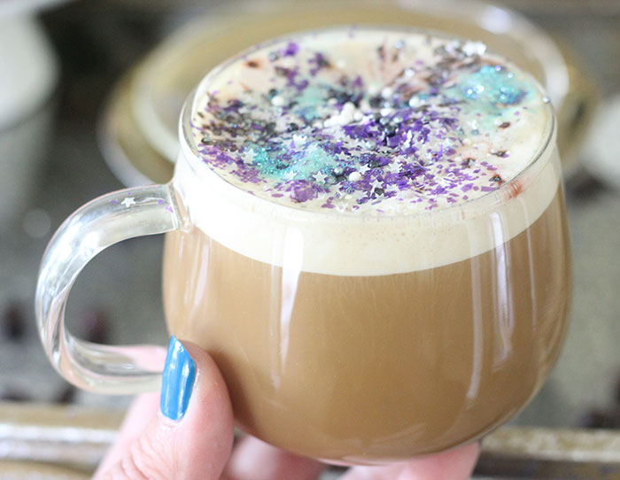 Galaxy Latte. An out of this world latte that can be made in just seconds. 